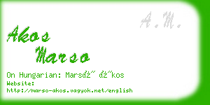 akos marso business card